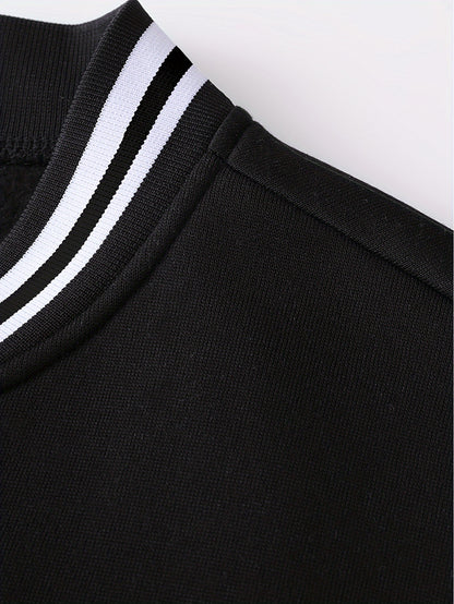 Սպորտային հագուստի անհրաժեշտ հավաքածու, տղամարդու առօրյա 69 հատանոց հավաքածու՝ գունային բլոկներով համալսարանական բաճկոն և A-69 նախշով մարզական տաբատ - պոլիեսթեր, բեյսբոլի օձիք, գրպաններ - իդեալական է աշուն/ձմեռ սեզոնի համար