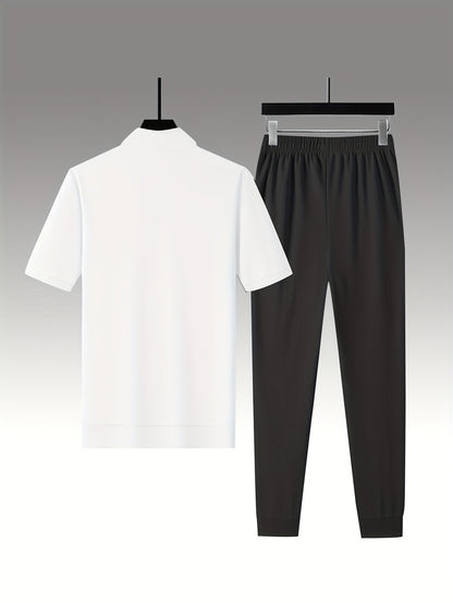 Տղամարդկանց ամառային առօրյա, կանգնող օձիքով, լարով ձգվող սպորտային հագուստի հավաքածու