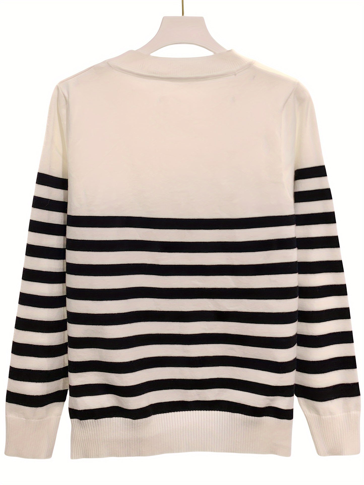 Կանացի Casual Color Block Crew պարանոցով սվիտեր, երկարաթև տրիկոտաժե վերնաշապիկ, վիսկոզայի խառնուրդ 75% պոլիեսթեր 25%, միջին ձգվող, բոլոր եղանակներին, 350 գ/մ² Գործվածքի քաշը