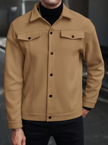 Տղամարդու եվրոպական ոճի առօրյա բաճկոն - օձիքով կոճակներով վերարկու, բեժ/շագանակագույն/բորդո/դեղնագույն, լվացքի մեքենայով լվացվող բլեյզեր՝ գարուն/աշուն, անհատական ​​չափսերով (ոչ) - բազմակողմանի վերնազգեստ առօրյա և պաշտոնական միջոցառումների համար