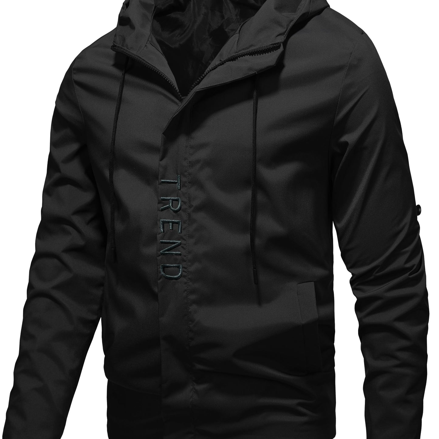 Men's Casual Hooded Jacket, Chic Zip Up Cargo Jacket For Spring Fall Outdoor Activities - ayq