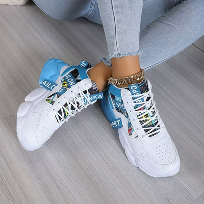 Կանացի նորաձև հաստ ներբանով սպորտային կոշիկներ, փողոցային ոճի շնչող առօրյա կոշիկներ բոլոր եղանակների համար