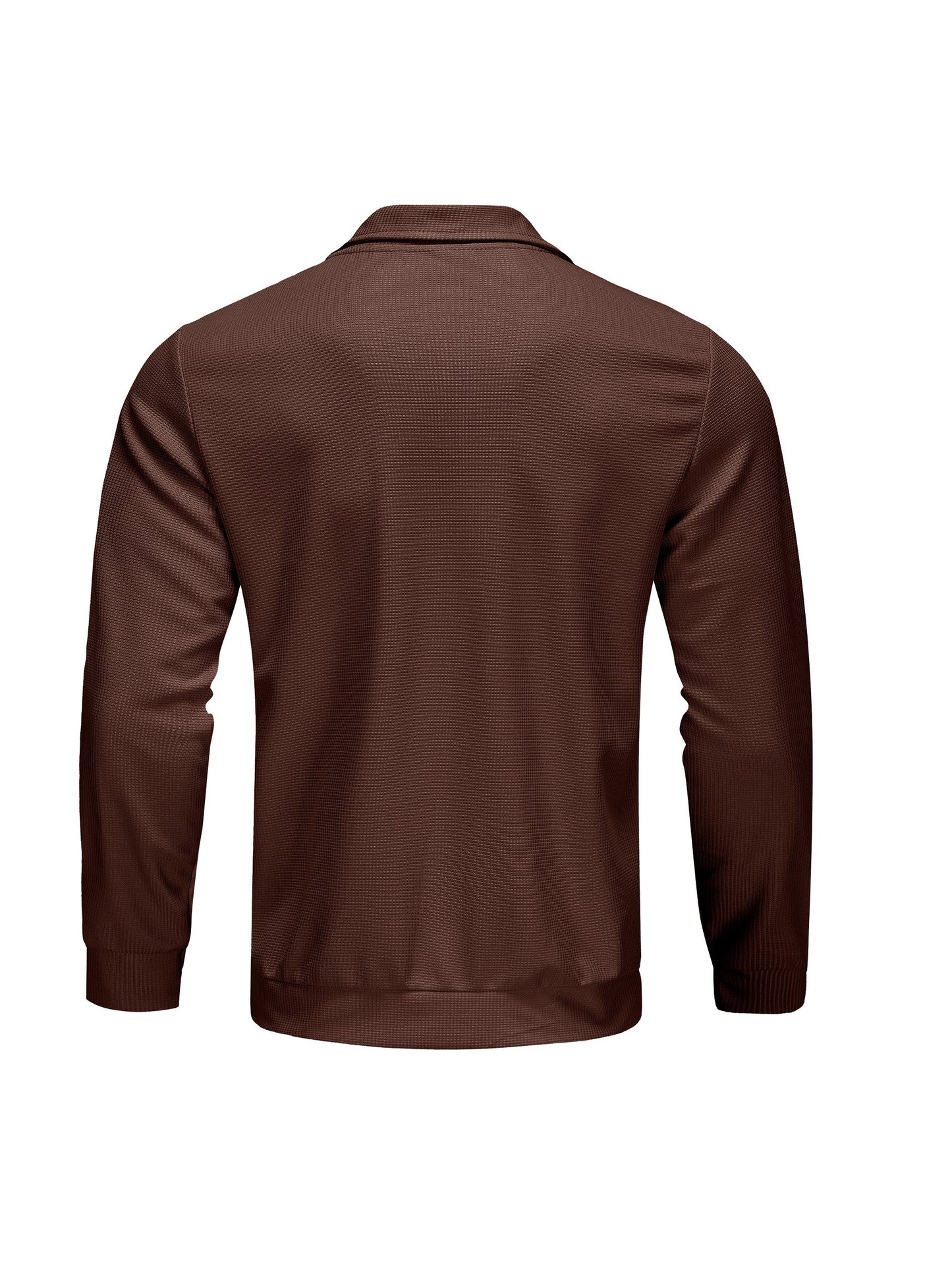 1 հատ տղամարդու ամենօրյա պոլիեսթերային կայծակաճարմանդով բաճկոն՝ օձիքով, միագույն, թեթևակի ձգվող, հյուսված կտորից, սովորական չափսերով, առանց աստառի - Գարուն/աշուն վերնազգեստ