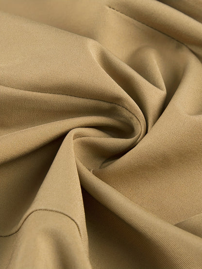 Միագույն ոճային տաբատներ, կոճակներով առջևի կեղծ գրպաններով անթև բաճկոն և բարձր իրանով ծալքավոր տաբատներ, կանացի հագուստ