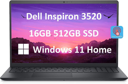 Dell Inspiron 15 3000 3520 15.6" FHD Touchscreen (Intel 4-Core I5-1135G7, 32GB RAM, 1TB Pcie SSD, UHD Graphics) Business Laptop, WVA Anti-Glare, Numeric Keypad, Webcam, Wi-Fi, Win 11 Pro, Black