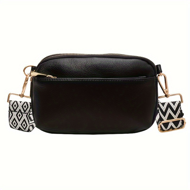 Mini Crossbody Bag for Women, Wide Strap Square Wallet, Stylish Shoulder Bag. - Ayq