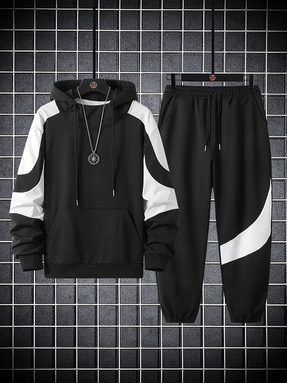 Տղամարդկանց գլխարկով սվիտերի հավաքածու - 2024 թվականի նոր աշնանային առօրյա սպորտային երկար թևքերով հագուստ տղամարդկանց համար