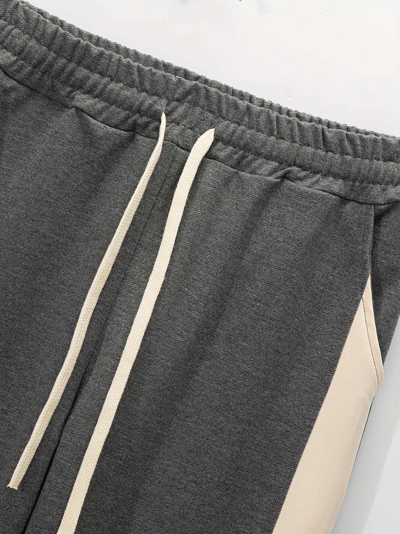 Տղամարդու ամենօրյա բեյսբոլի բաճկոնի և տաբատի հավաքածու - գունային բլոկ, պոլիեսթեր, կոճակներով և գոտու դետալներով՝ գարնանային/աշնանային համար