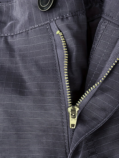 Multi Pocket Men's Tactical Pants, Loose Casual Outdoor Military Pants Without Belt, Mens Cargo Pants For Hiking