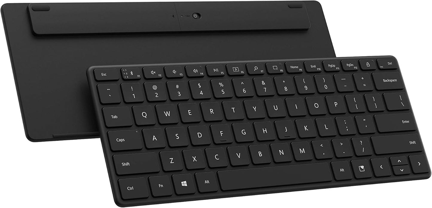 Microsoft Designer Compact Keyboard - Matte Black. Standalone Wireless Bluetooth Keyboard. Compatible with Bluetooth Enabled Pcs/Mac