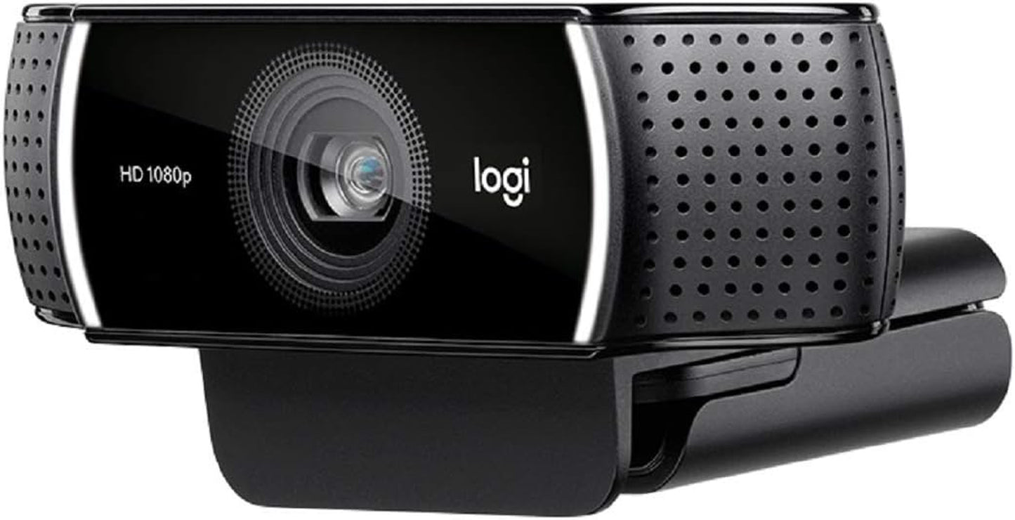 Logitech HD C922 Pro Webcam, 1080P Camera for Streaming Gaming Sessions, Background Replacement, Tripod Included