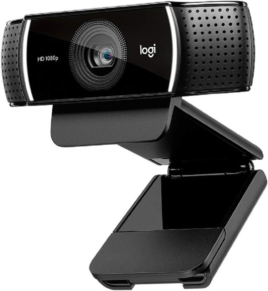 Logitech HD C922 Pro Webcam, 1080P Camera for Streaming Gaming Sessions, Background Replacement, Tripod Included