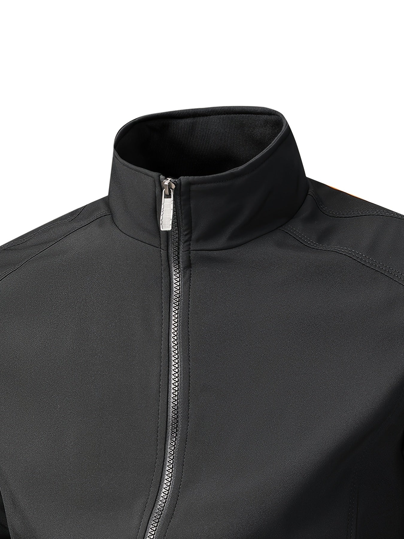 Տղամարդու առօրյա արքայական կապույտ բոմբեր բաճկոն՝ լիքը կայծակաճարմանդով, ազատ չափսերով, պոլիեսթերային, կանգնած օձիքով, երկար թևքերով, թեթև և դիմացկուն՝ գարնան և աշնան համար, առօրյա վերնազգեստ | երիզավոր թևքեր | դիմացկուն վերնազգեստ