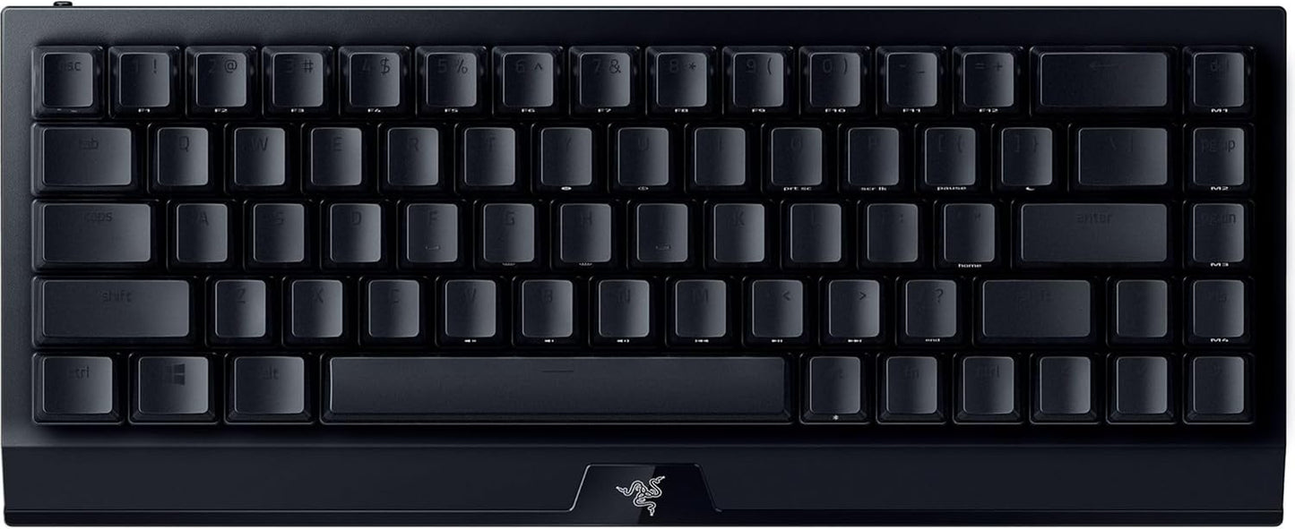 Razer Blackwidow V3 Mini Hyperspeed 65% Wireless Mechanical Gaming Keyboard: Yellow Mechanical Switches Linear & Silent - Phantom Pudding Keycaps - Chroma RGB - up to 200 Hr Battery - Snap Tap