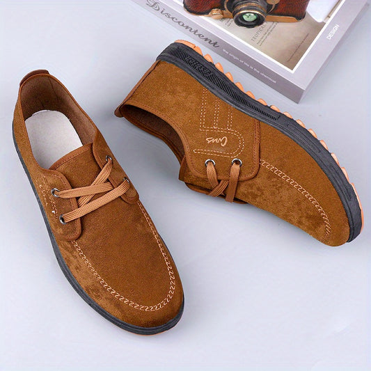 Men'S Soft Sole Slip-On Loafers - Brown Fabric Upper with Rubber Sole, Comfortable Casual Shoes for Casual Attire, Casual Footwear   Slipon Design   Comfortable Footwear