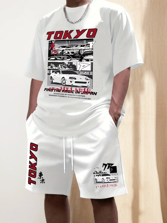 Տղամարդու կարճ թևքով մարզաշապիկ և շորտեր