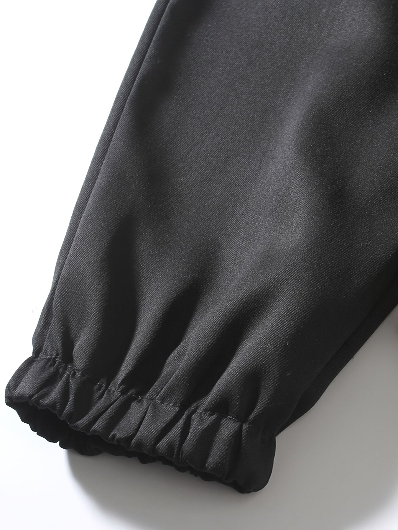 Men'S Fashion Cargo Pants, 100% Polyester Woven Fabric, All-Season Loose Fit with Drawstring Waist, Multi-Pocket Design, Solid Color, Mid Waist, Regular Length, Non-Stretch, Casual Joggers for Weekend - 160g/m²