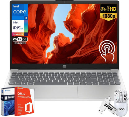 HP Laptop Computer 14" Ultral Light for Students and Business, 4 Cores Intel Celeron, 16GB RAM, 256GB Storage(128Gb Emmc+128Gb Ghost Manta SD), 1 Year Office 365, Webcam, HDMI, Wifi, USB-C, Win 11 S