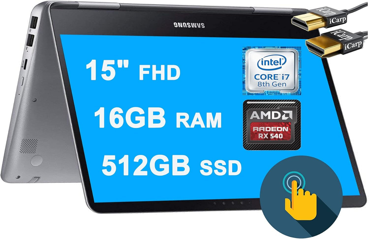 SAMSUNG Galaxy Book4 15.6" FHD Business Laptop 2024 PC, with Microsoft Office Lifetime License, Intel 10-Core 7-150U (Beats I7-1335U), 16GB RAM, 1TB SSD, Fingerprint Reader, Backlit KB, Win 11 Pro