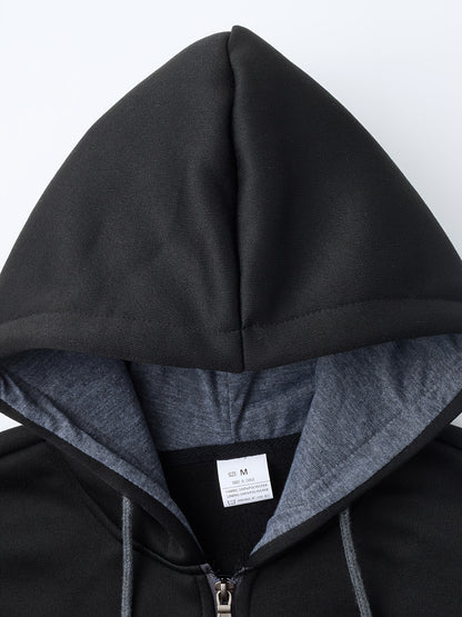 Men'S Bold Print Urban Streetwear Pullover Hoodie & Pants Set - Black & Red with "Saint" Design, Polyester, Long Sleeve, Regular Fit, Spring/Fall Casual Wear, Casual Streetwear Outfit|Bold Print Hoodie|Stretchy Fabric