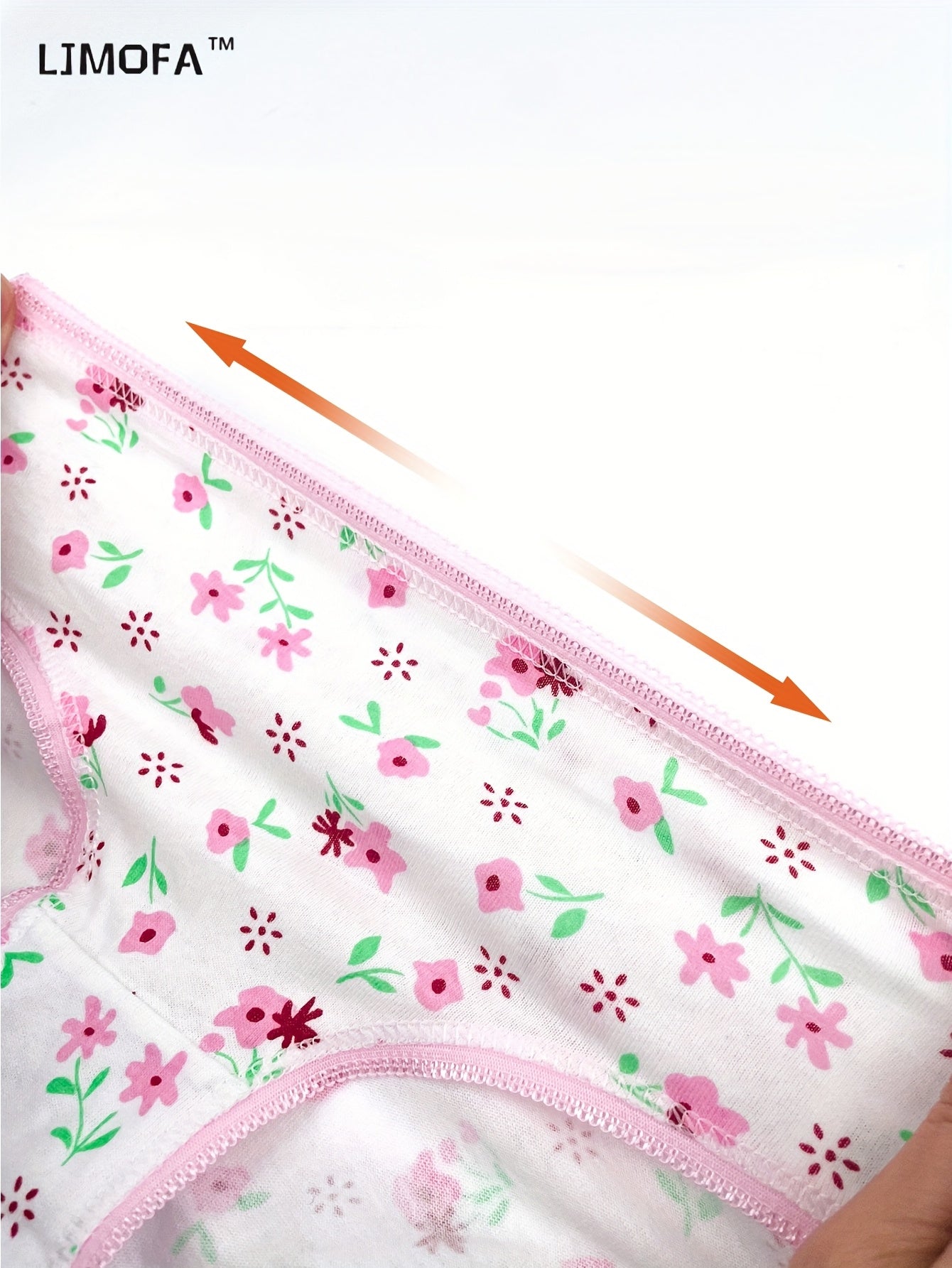 6pcs Girls' Cotton Panties, Love & Floral Pattern Soft Breathable Lace Triangle Underwear