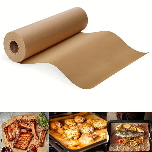 1 Roll Heavy Duty Non-Stick Parchment Paper for Baking, Grilling, Air Fryer & Steaming - Silicone Oil Resistant Baking Sheets for Chicken, Fish, Vegetables & More - Perfect for Holidays & Everyday Kitchen Use