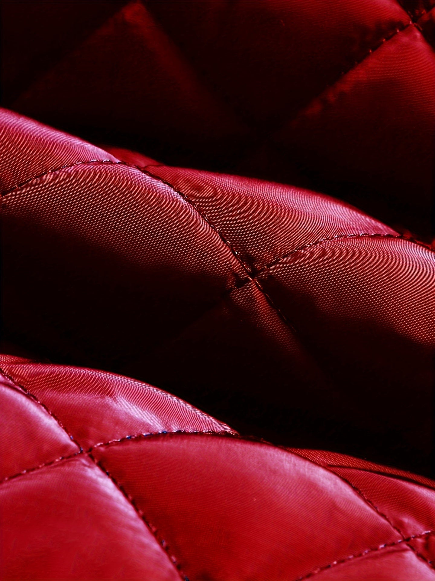 Men's Casual Quilted Zip Up Jacket, Chic Baseball Collar Jacket For Fall Winter