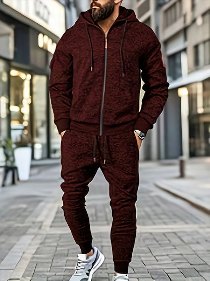 Տղամարդու առօրյա սպորտային վերնաշապիկի և տաբատի հավաքածու՝ կայծակաճարմանդով, լարով, բրդյա ծածկույթով՝ պոլիեսթերի խառնուրդով, լվացքի մեքենայով լվացվող