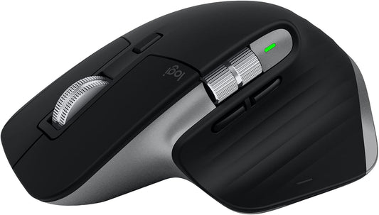 Logitech MX Master 3S for Mac - Wireless Bluetooth Mouse with Ultra-Fast Scrolling, Ergo, 8K DPI, Quiet Clicks, Track on Glass, Customization, USB-C, Apple, Ipad - Space Grey