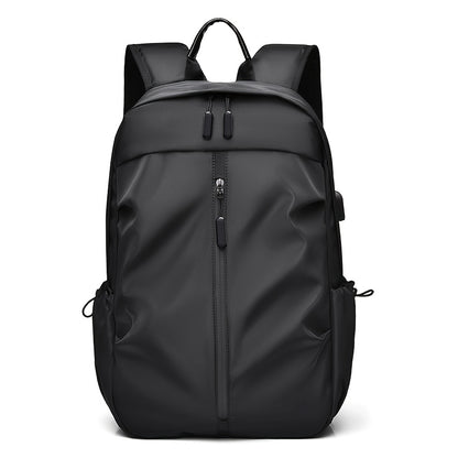 Men's Sporty Large Capacity Backpack - Durable High Quality Laptop Bag for Commuting, Travel & School, Black with Ergonomic Padded Shoulder Straps & Multiple Compartments, Travel Backpack