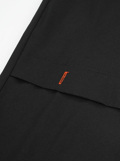 Տղամարդկանց պատահական պարաններով ջոջեր, 100% պոլիեսթեր չձգվող գործվածք, այբուբենի տպագրությամբ դետալներով սովորական տաբատ, 100% պոլիեսթեր, նորաձև աշխատանքային հագուստ