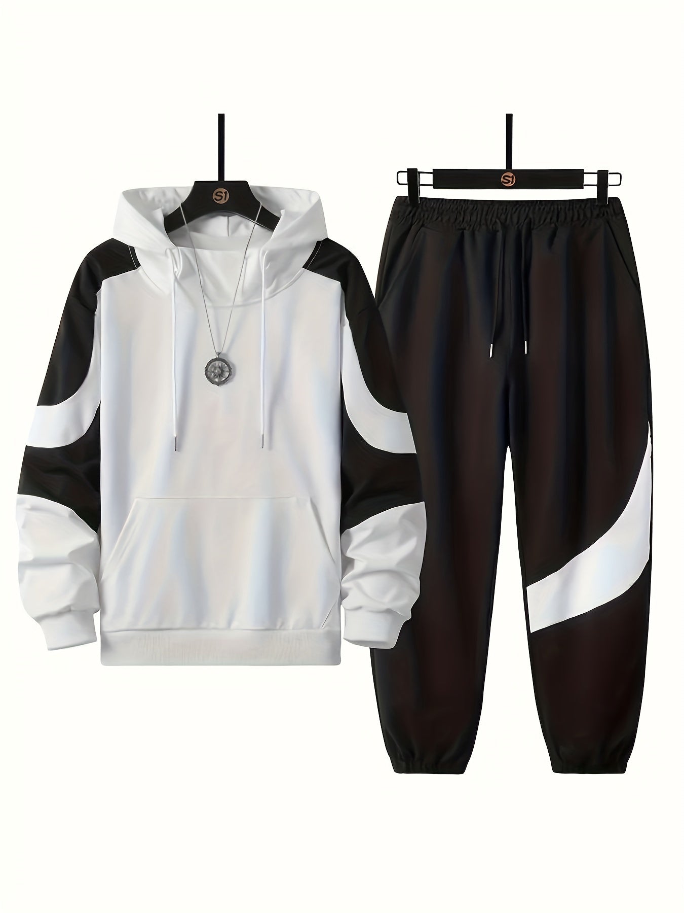 Տղամարդկանց գլխարկով սվիտերի հավաքածու - 2024 թվականի նոր աշնանային առօրյա սպորտային երկար թևքերով հագուստ տղամարդկանց համար