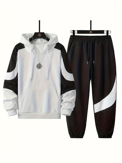 Տղամարդկանց գլխարկով սվիտերի հավաքածու - 2024 թվականի նոր աշնանային առօրյա սպորտային երկար թևքերով հագուստ տղամարդկանց համար