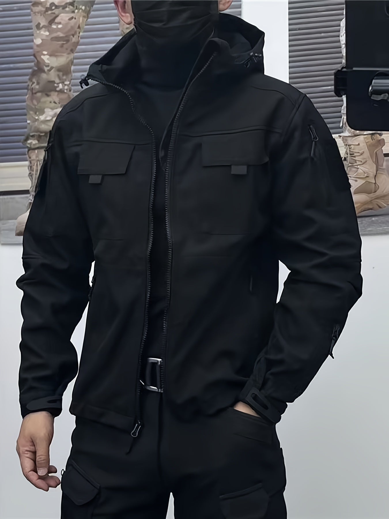 Տղամարդկանց համար նախատեսված բացօթյա սպորտաձևերի համար նախատեսված քամուց պաշտպանող և թավշյա փափուկ կոշիկ