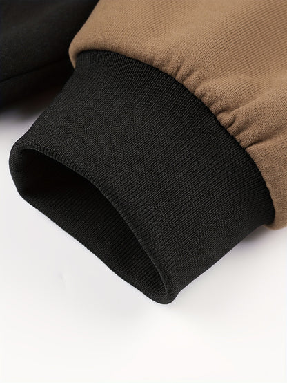 Տղամարդու «ԲՐՈՒՔԼԻՆ» նախշերով գունային արգելափակումներով գլխարկով բաճկոն, գարնանային և աշնանային զբոսանքի համար նախատեսված առօրյա պրեպի ոճի վերարկու՝ որպես նվեր