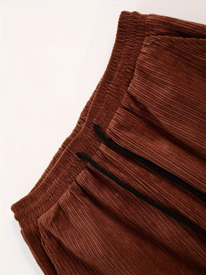 Տղամարդկանց 2 հատանոց հյուսված գործվածքից պատրաստված աշխատանքային պայուսակի, երկար թևքերով բաճկոնի և լարով ձգվող առօրյա, ազատ տաբատի հավաքածու