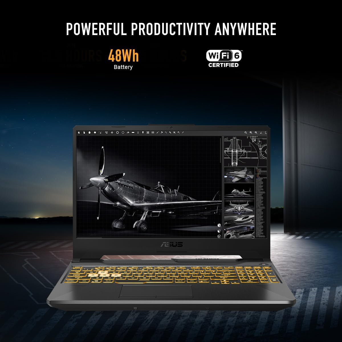 ASUS TUF Gaming A15 Gaming Laptop, 15.6” FHD 144Hz Display, NVIDIA® Geforce RTX™ 2050, AMD Ryzen™ 5 7535HS, 8GB DDR5, 512GB Pcie® Gen4 Nvme™ SSD, Wi-Fi 6, Windows 11, FA506NF-ES51