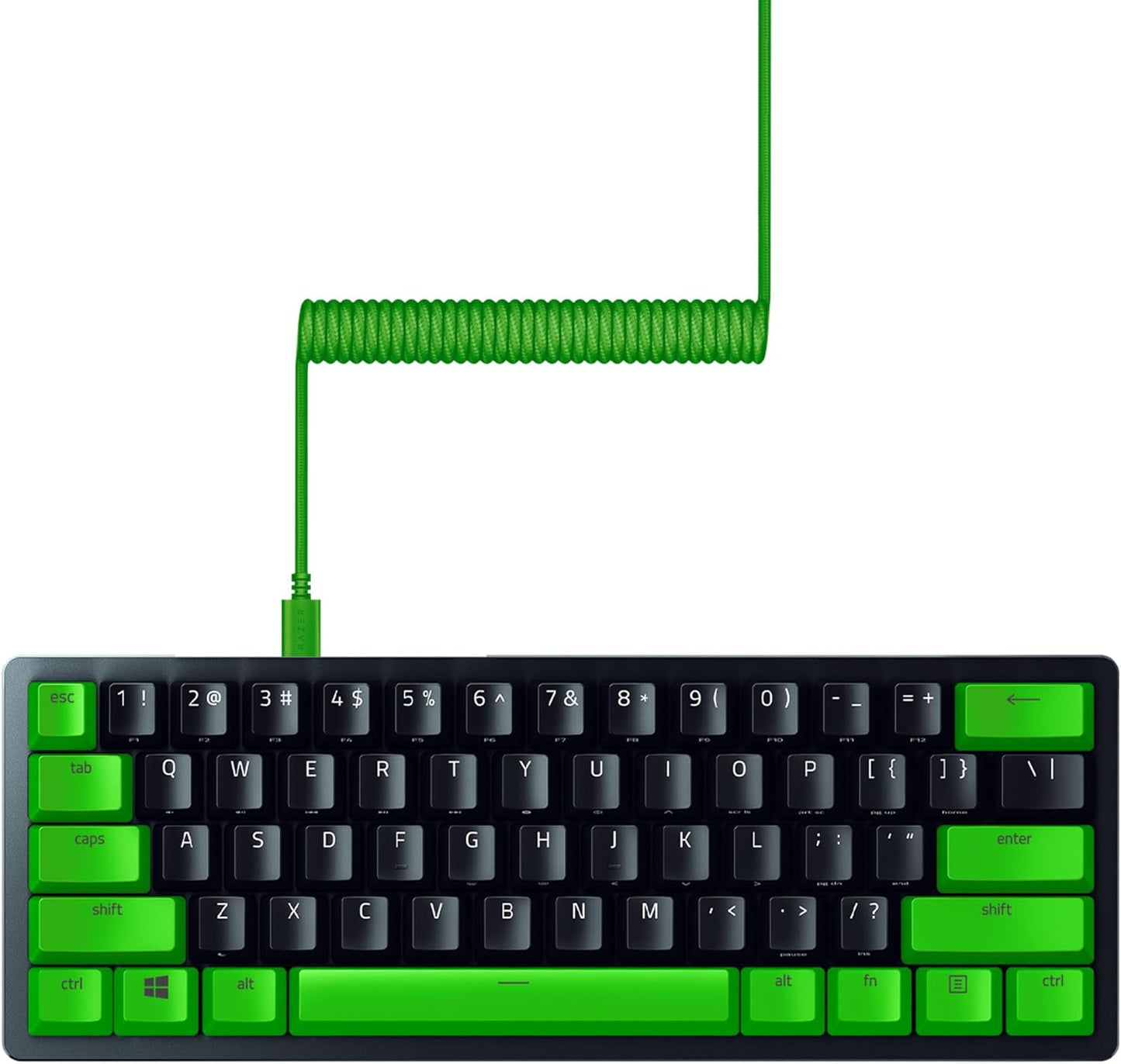 Razer Doubleshot PBT Keycap Upgrade Set for Mechanical & Optical Keyboards: Compatible with Standard 104/105 US and UK Layouts - Razer Green