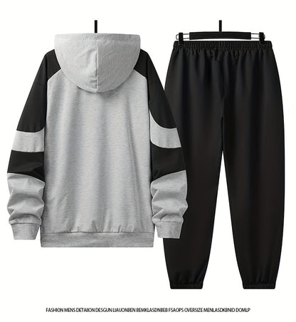 Տղամարդկանց գլխարկով սվիտերի հավաքածու - 2024 թվականի նոր աշնանային առօրյա սպորտային երկար թևքերով հագուստ տղամարդկանց համար