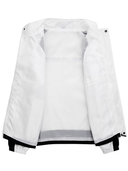 2025 թվականի նոր սպորտային հավաքածու տղամարդկանց համար՝ գարնանային և աշնանային, նորաձև, տպագիր բաճկոն, 100% պոլիեսթեր, փափուկ գործվածք, լվացքի մեքենայով լվացվող, սպորտային ազատ վազքի համազգեստի 2 հատանոց հավաքածու, դեռահասների համար