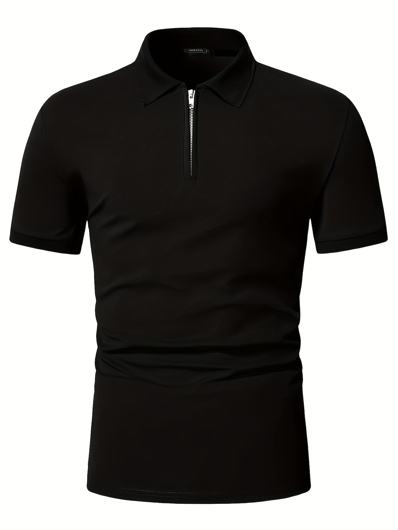 Տղամարդու առօրյա, ձգվող, միագույն, կայծակաճարմանդով և կոճղակապով գոլֆի վերնաշապիկ, ամառային, տղամարդու, փողոցային հագուստ