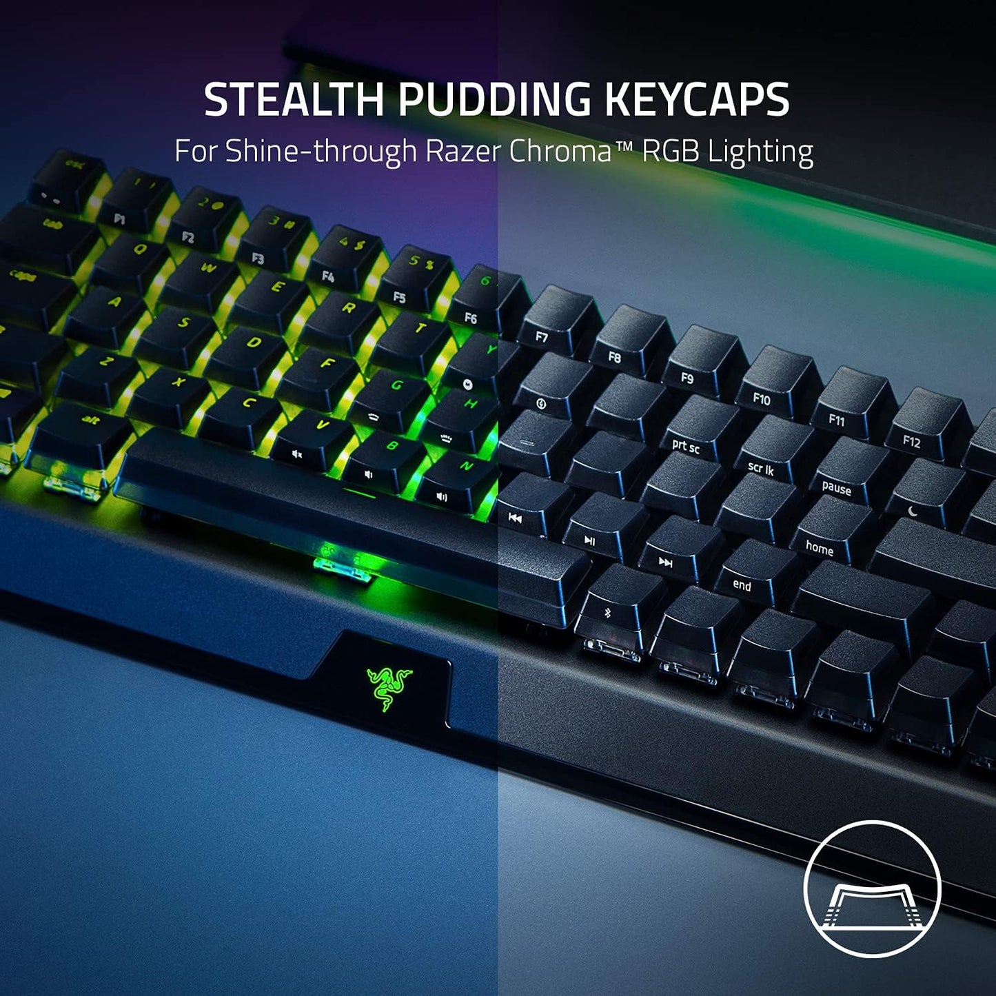 Razer Blackwidow V3 Mini Hyperspeed 65% Wireless Mechanical Gaming Keyboard: Yellow Mechanical Switches Linear & Silent - Phantom Pudding Keycaps - Chroma RGB - up to 200 Hr Battery - Snap Tap