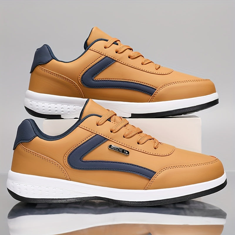 Men'S Classic British Style Casual Business Shoes - All-Season Solid  Geometric Pattern, Low Top Lace-Up, Round Toe, Faux Upper, Fabric Inner, EVA TPR Sole, Comfortable Minimalist Design for Daily  Outdoor Use, Everyday Com