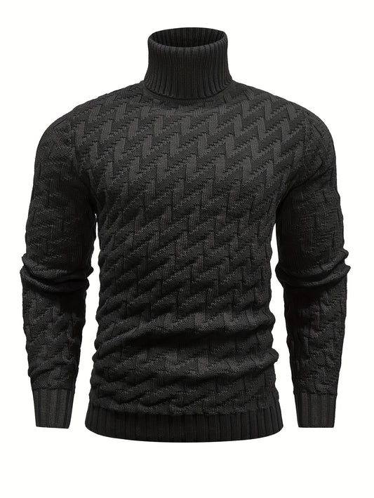 Autumn/Winter New High-neck Knitted Pullover, Trendy and Versatile, Perfect for Casual and Business Occasions