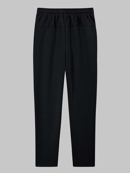 Տղամարդու նորաձև երկկտոր բաճկոնի և սպորտային տաբատի հավաքածու՝ մուգ կապույտ գույնի, ոճային նախշերով, առօրյա երիտասարդական սպորտային հագուստ, կայծակաճարմանդ դետալով, երկար թևքերով, նեղ չափսերով, աշուն/ձմեռ հավաքածու