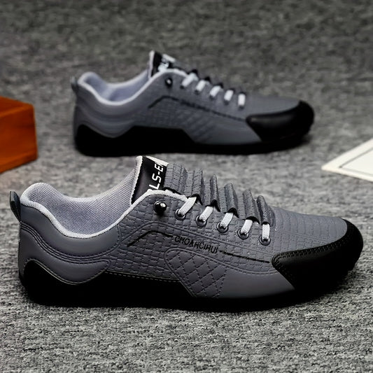 Տղամարդու առօրյա սպորտային կոշիկներ - հարմարավետ փափուկ ներբան, շնչող, կապած դիզայնով, ոճային սպիտակ, մուգ կապույտ և նարնջագույն գունային համադրությամբ, իդեալական է գարնան և աշնան համար, առօրյա կոշիկներ, ոճային առօրյա կոշիկներ, հարմարավետ կոշիկներ