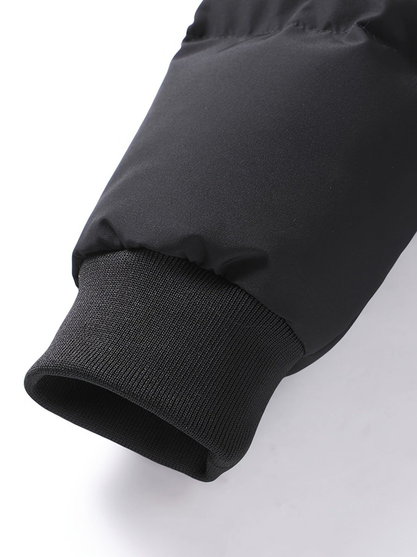 Men's Heavyweight Winter Coat - Full-Zip Cold Weather Jacket, Stand-Up Collar, Exterior Zipper Closure, Machine Washable Outer Shell for Everyday & Formal Wear - Black, Seasonal Layering, Sleek Design, Durable Fabric, Urban C