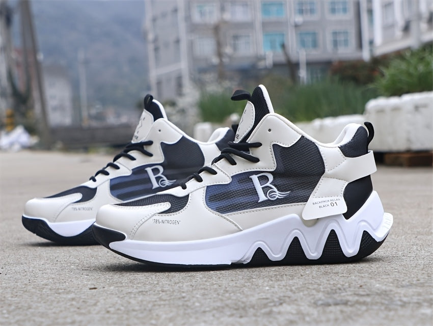 Breathable Men's Running Shoes with Anti-Slip EVA Sole, Lightweight Low-Top Sneakers for Casual Wear and Light Exercise, White with Orange Accents, Comfortable Fabric Upper and Durable PVC Insole, Versatile Sneakers   Stylish