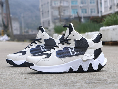 Breathable Men's Running Shoes with Anti-Slip EVA Sole, Lightweight Low-Top Sneakers for Casual Wear and Light Exercise, White with Orange Accents, Comfortable Fabric Upper and Durable PVC Insole, Versatile Sneakers   Stylish