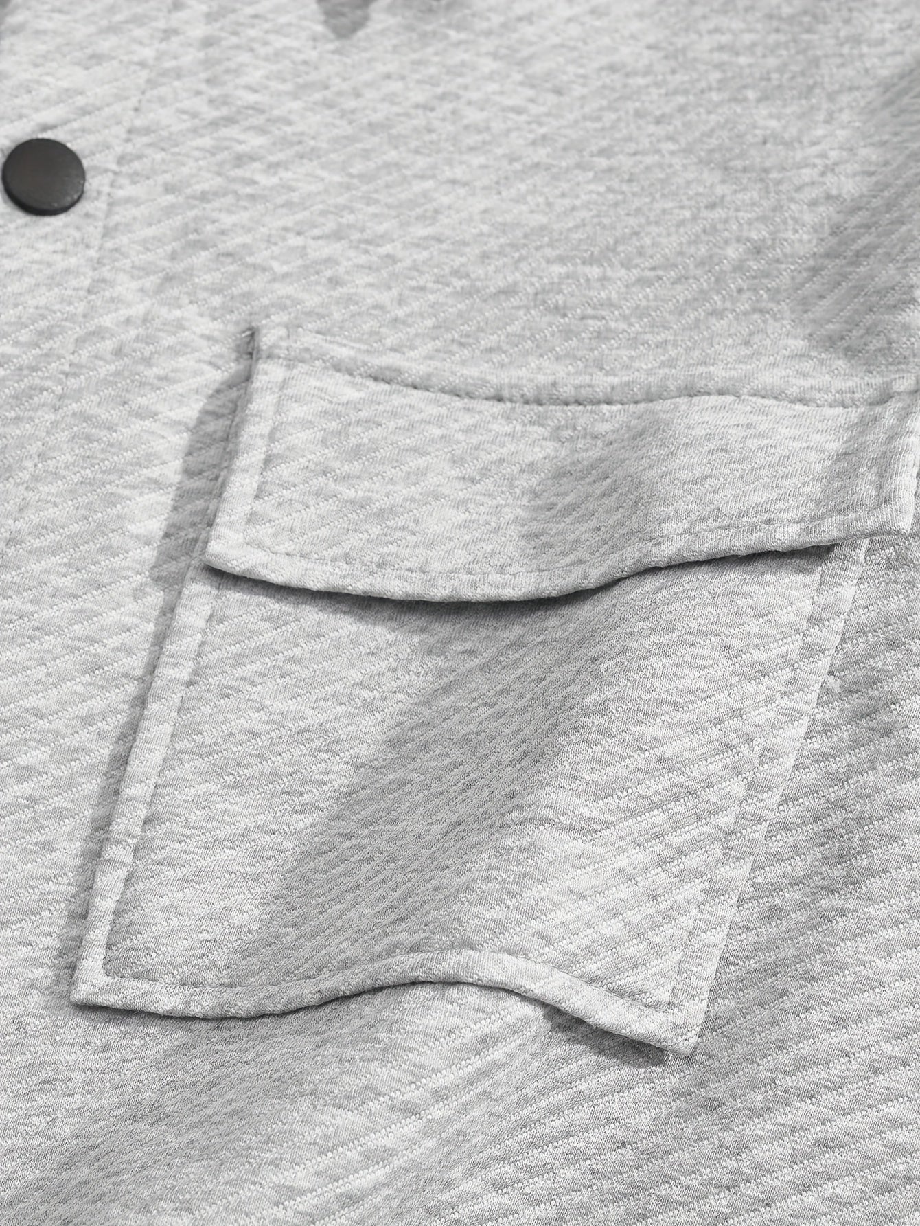 Տղամարդու առօրյա սպորտային հագուստի հավաքածու - Երկար թևքերով, կոճակներով վերնաշապիկ և ջոգեր, ձգվող գործվածքից, գարուն/աշուն հավաքածու